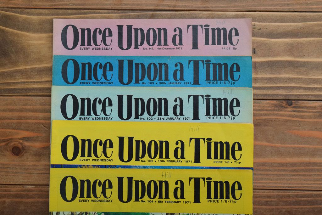 アンティーク雑貨　イギリスビンテージ　1971年　Once Upon a Time 児童雑誌(絵本)5冊セット