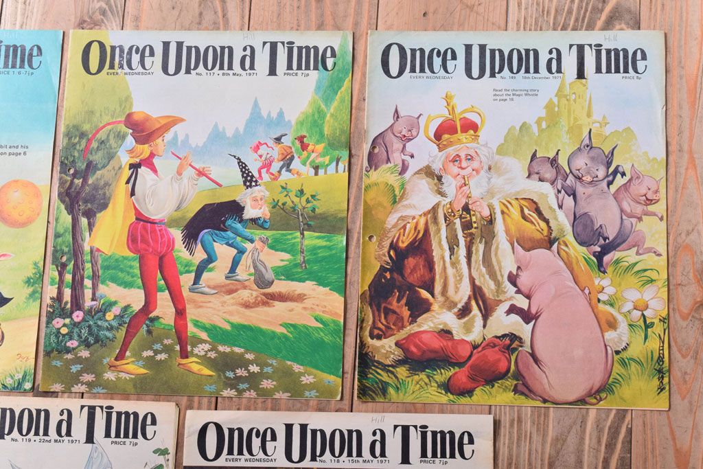 アンティーク雑貨　イギリスビンテージ　1971年　Once Upon a Time 児童雑誌(絵本)5冊セット(2)
