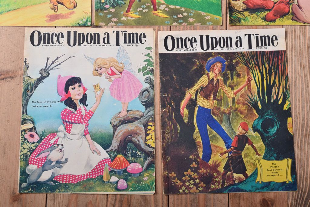 アンティーク雑貨　イギリスビンテージ　1971年　Once Upon a Time 児童雑誌(絵本)5冊セット(2)