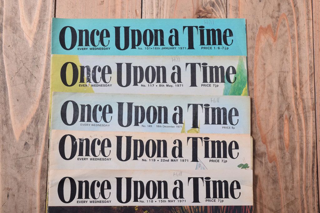 アンティーク雑貨　イギリスビンテージ　1971年　Once Upon a Time 児童雑誌(絵本)5冊セット(2)