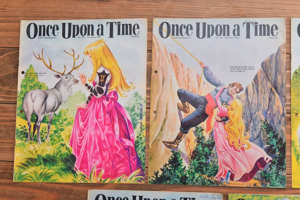 アンティーク雑貨　イギリスビンテージ　1972年　Once Upon a Time 児童雑誌(絵本)5冊セット