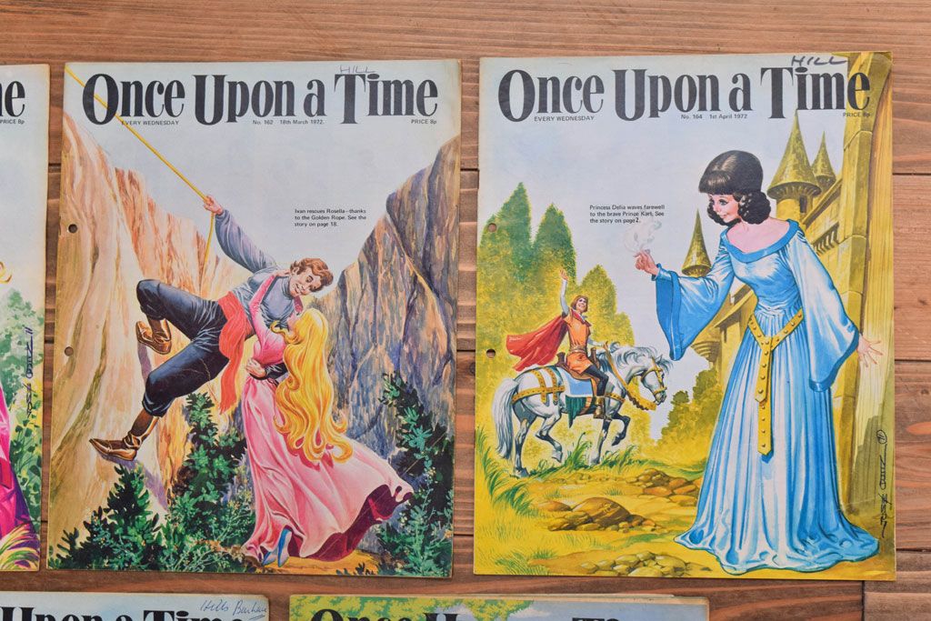 アンティーク雑貨　イギリスビンテージ　1972年　Once Upon a Time 児童雑誌(絵本)5冊セット