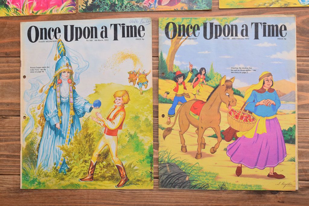 アンティーク雑貨　イギリスビンテージ　1972年　Once Upon a Time 児童雑誌(絵本)5冊セット