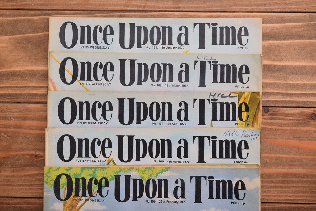 アンティーク雑貨　イギリスビンテージ　1972年　Once Upon a Time 児童雑誌(絵本)5冊セット