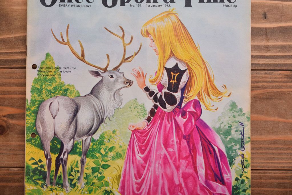 アンティーク雑貨　イギリスビンテージ　1972年　Once Upon a Time 児童雑誌(絵本)5冊セット