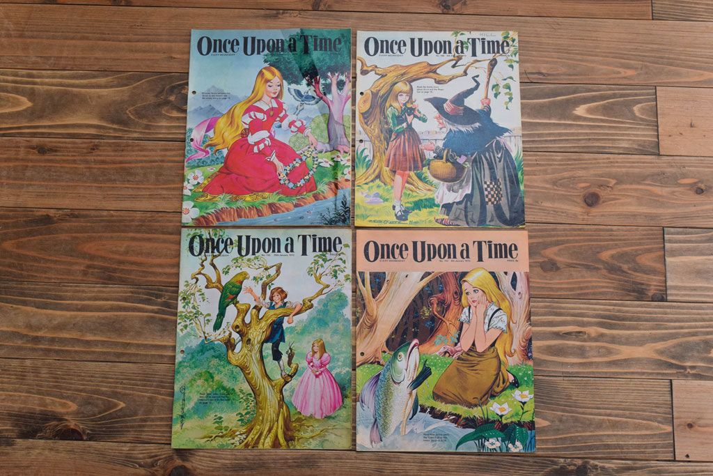 アンティーク雑貨　イギリスビンテージ　1972年　Once Upon a Time 児童雑誌(絵本)4冊セット