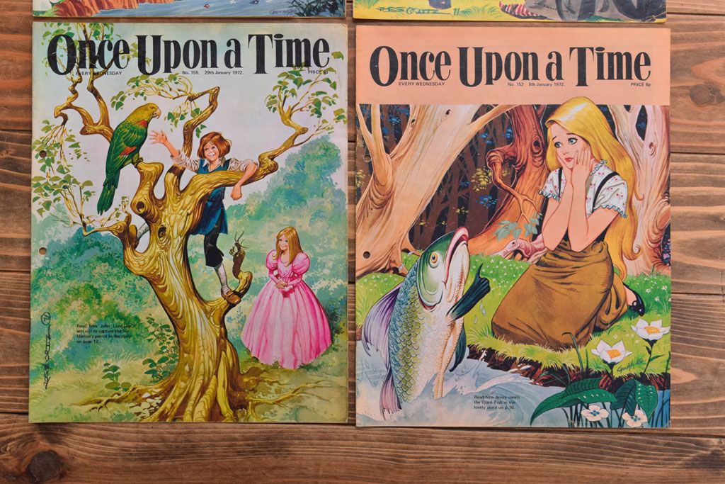 アンティーク雑貨　イギリスビンテージ　1972年　Once Upon a Time 児童雑誌(絵本)4冊セット