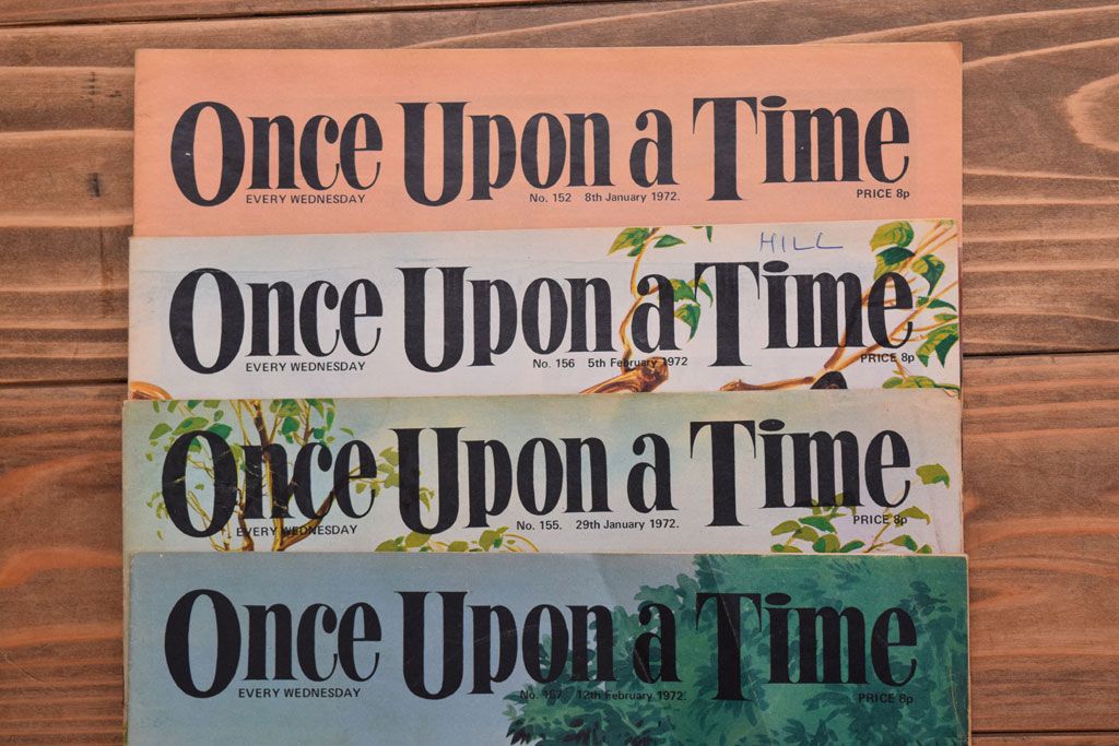 アンティーク雑貨　イギリスビンテージ　1972年　Once Upon a Time 児童雑誌(絵本)4冊セット