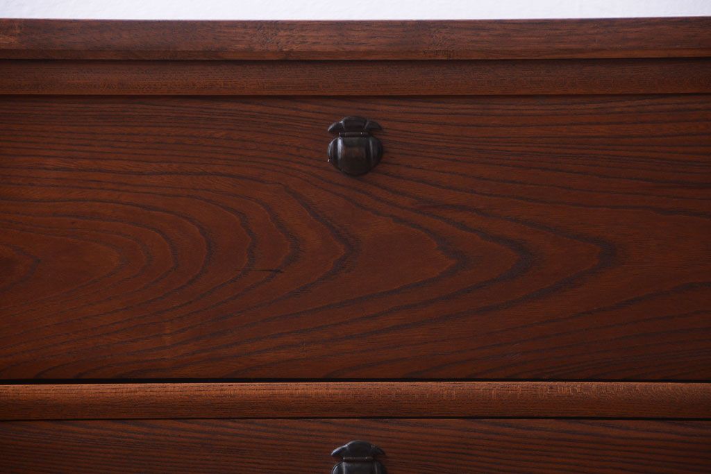 アンティーク家具　和製アンティーク　前面欅材!上質な時代箪笥ローボード(2)