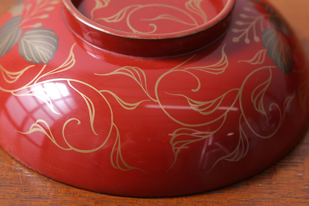 アンティーク 昭和十四年 輪島朱塗 桐蒔絵木製椀10客(3 アンティーク 昭和十四年 輪島朱塗 桐蒔絵木製椀10客(3