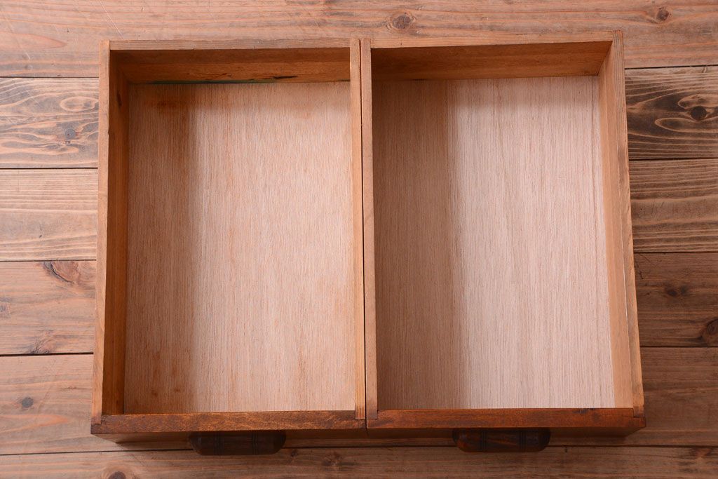 アンティーク家具　アンティーク　シンプルでおしゃれなナラ材製片袖机