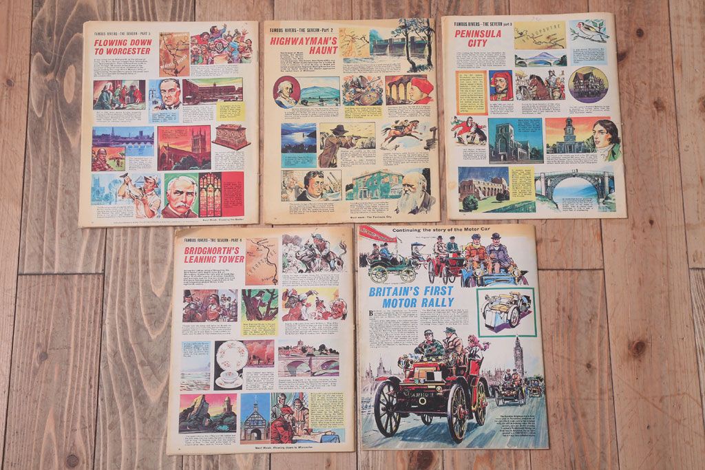 アンティーク雑貨　イギリスビンテージ　1967年　LOOK AND LEARN 児童雑誌(コミック)5冊セット
