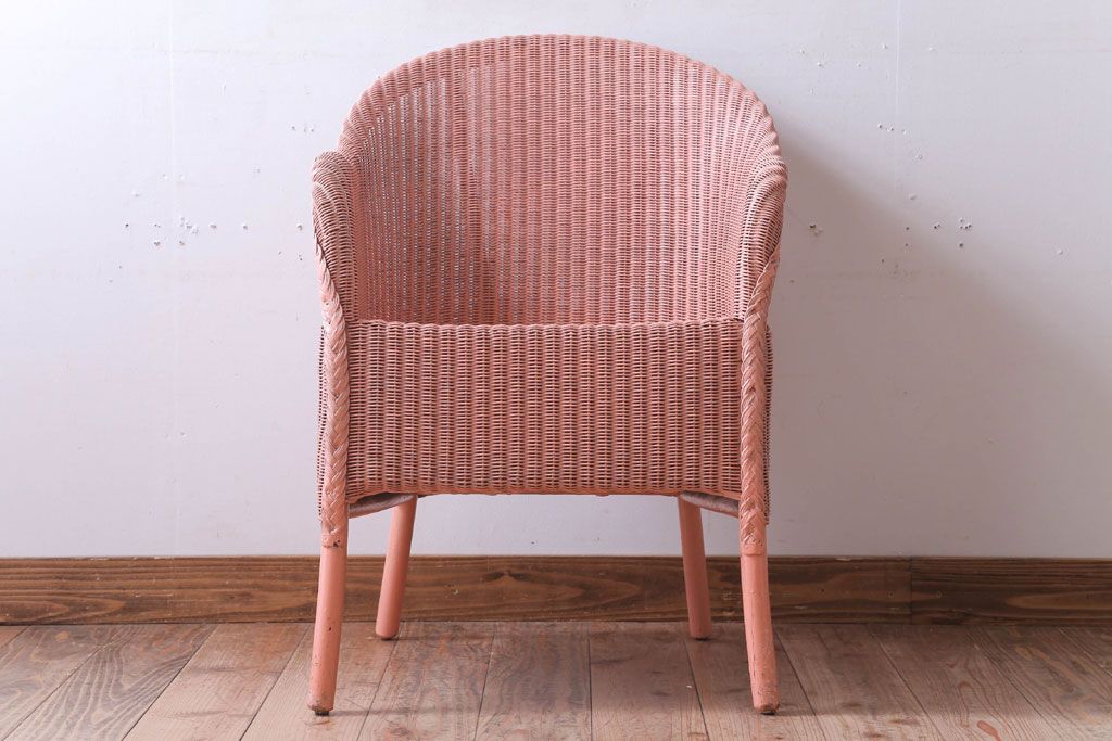 アンティーク家具　イギリスアンティーク　LLOYD LOOM(ロイドルーム)　チェア(ピンク)