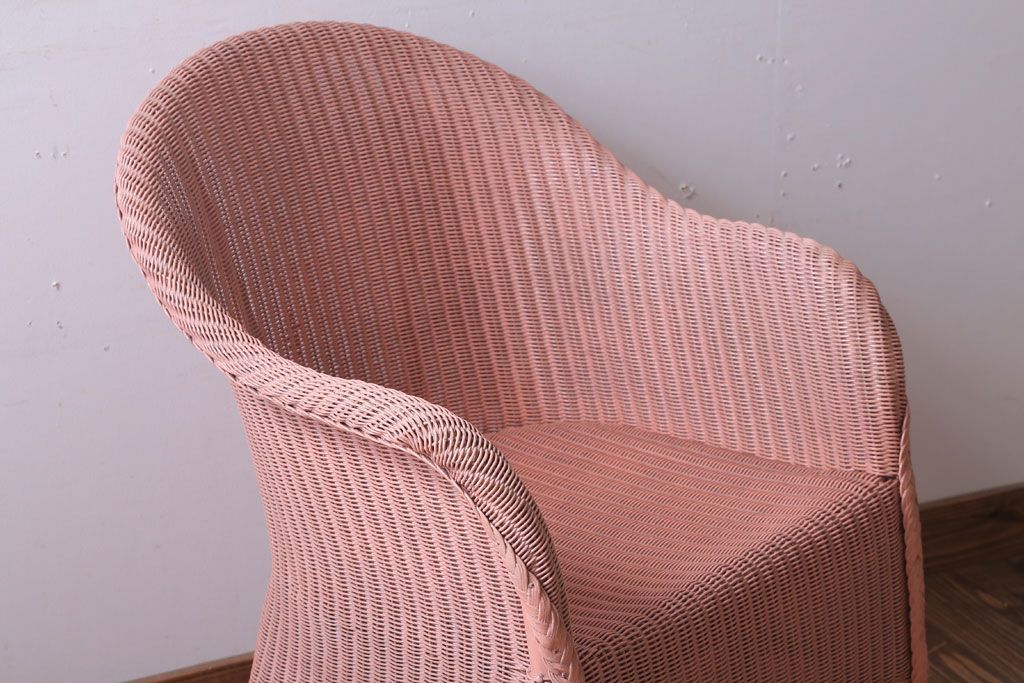 アンティーク家具　イギリスアンティーク　LLOYD LOOM(ロイドルーム)　チェア(ピンク)