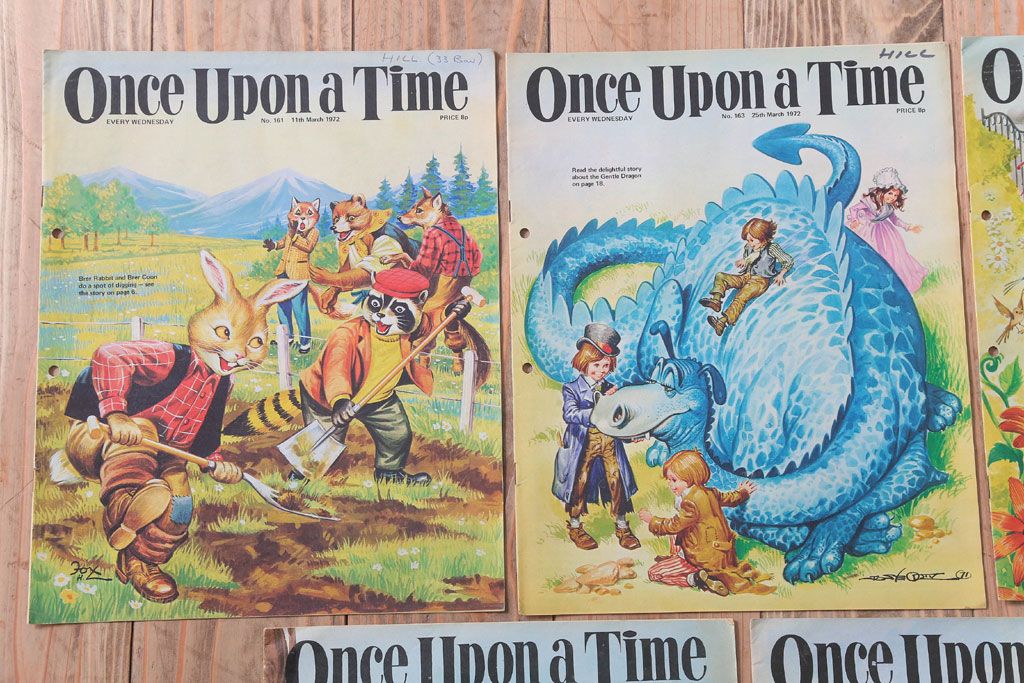 アンティーク雑貨　イギリスビンテージ　1972年　Once Upon a Time 児童雑誌(絵本)5冊セット(2)