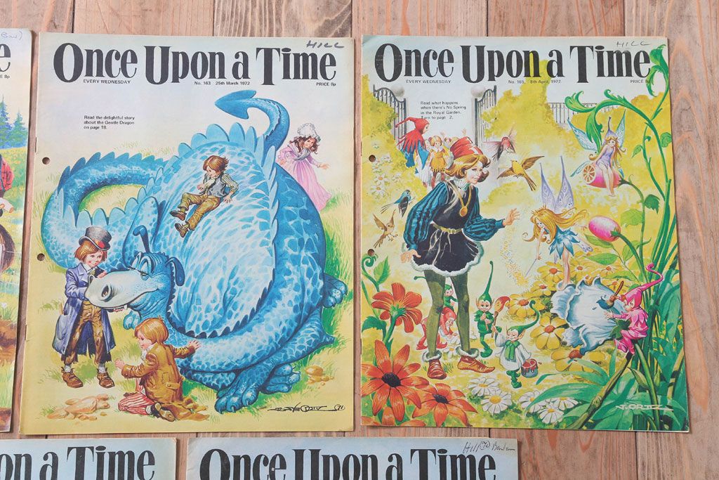 アンティーク雑貨　イギリスビンテージ　1972年　Once Upon a Time 児童雑誌(絵本)5冊セット(2)