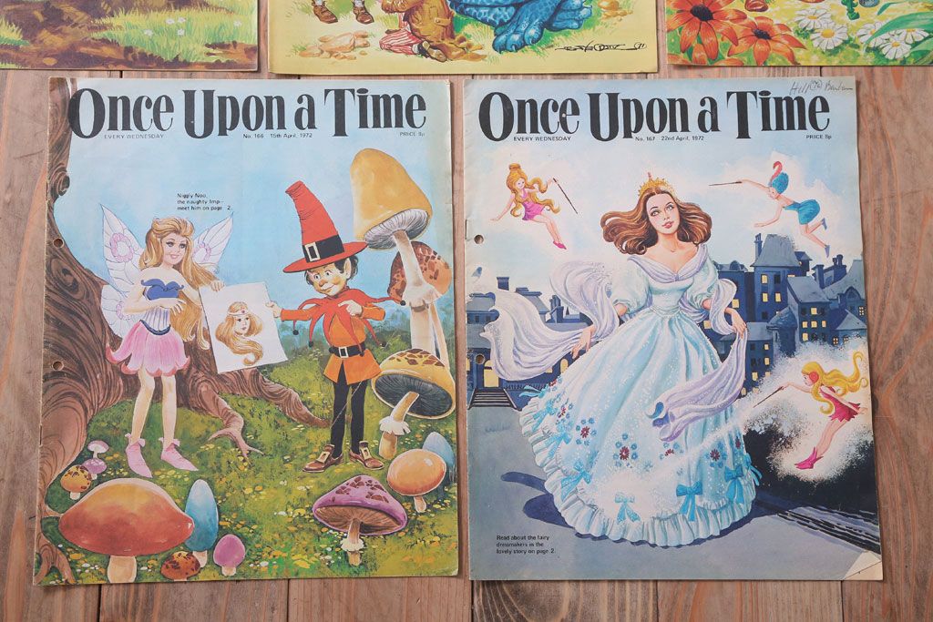 アンティーク雑貨　イギリスビンテージ　1972年　Once Upon a Time 児童雑誌(絵本)5冊セット(2)