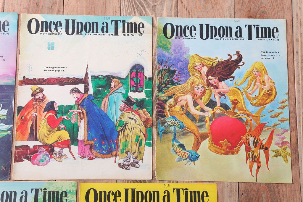 アンティーク雑貨　イギリスビンテージ　1971年　Once Upon a Time 児童雑誌(絵本)5冊セット(3)