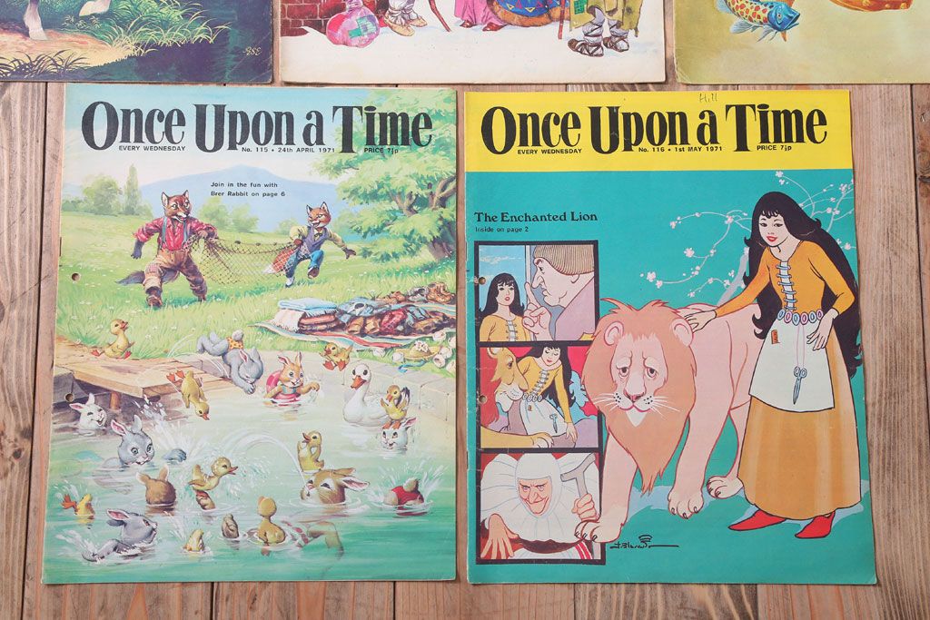 アンティーク雑貨　イギリスビンテージ　1971年　Once Upon a Time 児童雑誌(絵本)5冊セット(3)