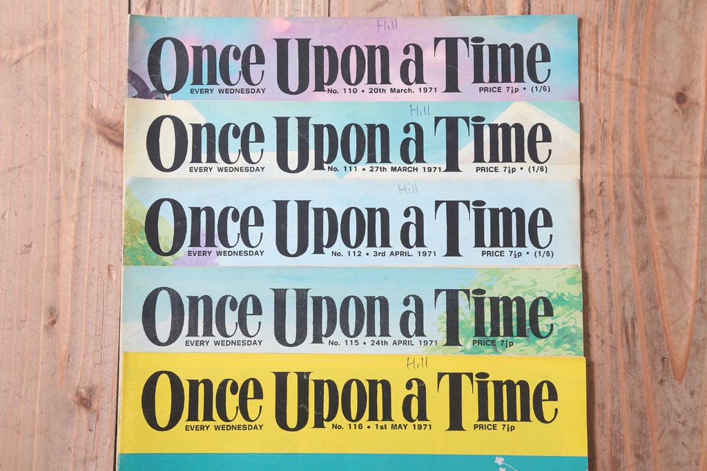 アンティーク雑貨　イギリスビンテージ　1971年　Once Upon a Time 児童雑誌(絵本)5冊セット(3)