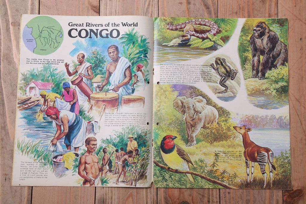 アンティーク雑貨　イギリスビンテージ　1971年　Once Upon a Time 児童雑誌(絵本)5冊セット(3)