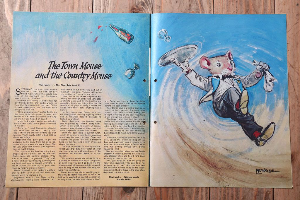 アンティーク雑貨　イギリスビンテージ　1971年　Once Upon a Time 児童雑誌(絵本)5冊セット(3)