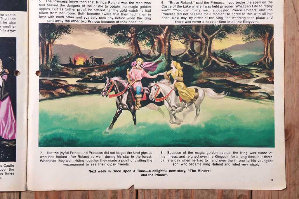 アンティーク雑貨　イギリスビンテージ　1971年　Once Upon a Time 児童雑誌(絵本)5冊セット(3)