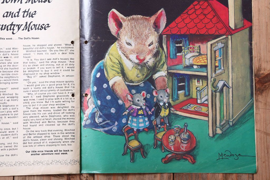 アンティーク雑貨　イギリスビンテージ　1971年　Once Upon a Time 児童絵本(雑誌)5冊セット