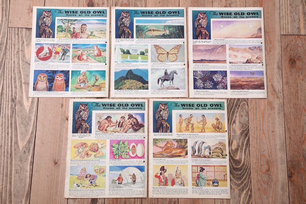 アンティーク雑貨　イギリスビンテージ　1971年　Once Upon a Time 児童絵本(雑誌)5冊セット