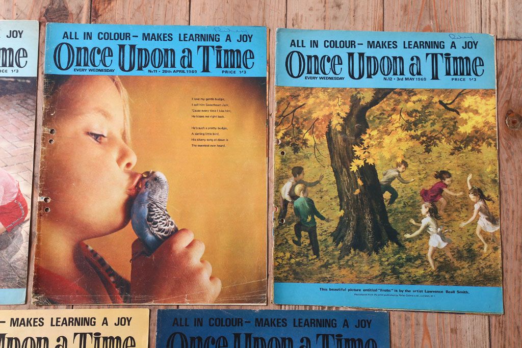 アンティーク雑貨　イギリスビンテージ　1969年　Once Upon a Time 児童雑誌(絵本)5冊セット