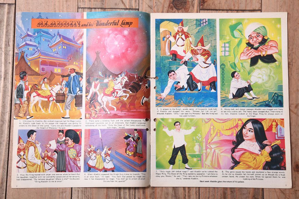 アンティーク雑貨　イギリスビンテージ　1969年　Once Upon a Time 児童雑誌(絵本)5冊セット