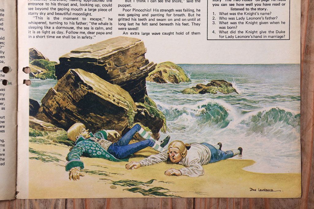 アンティーク雑貨　イギリスビンテージ　1969年　Once Upon a Time 児童雑誌(絵本)5冊セット