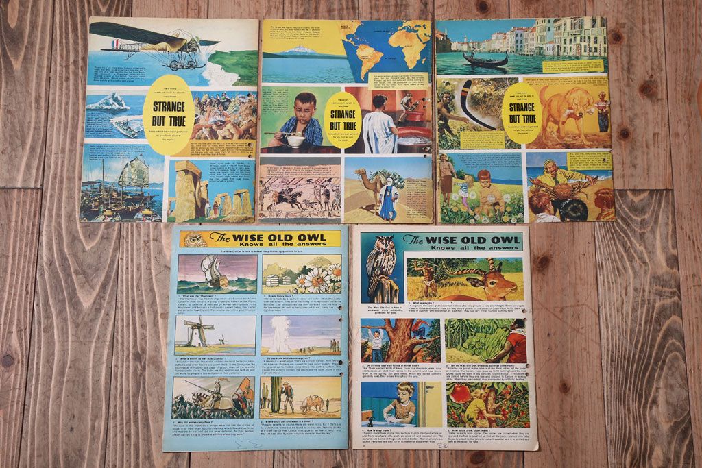 アンティーク雑貨　イギリスビンテージ　1969年　Once Upon a Time 児童雑誌(絵本)5冊セット