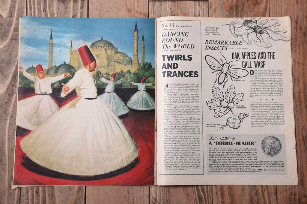 アンティーク雑貨　イギリスビンテージ　1968年　LOOK AND LEARN 児童雑誌(コミック)3冊セット