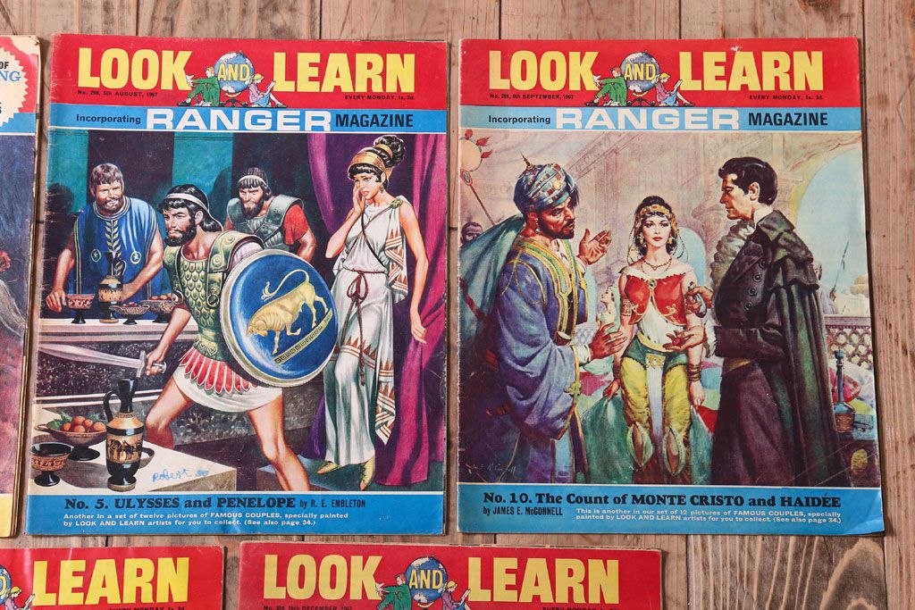 アンティーク雑貨　イギリスビンテージ　1967年　LOOK AND LEARN 児童雑誌(コミック)5冊セット(2)
