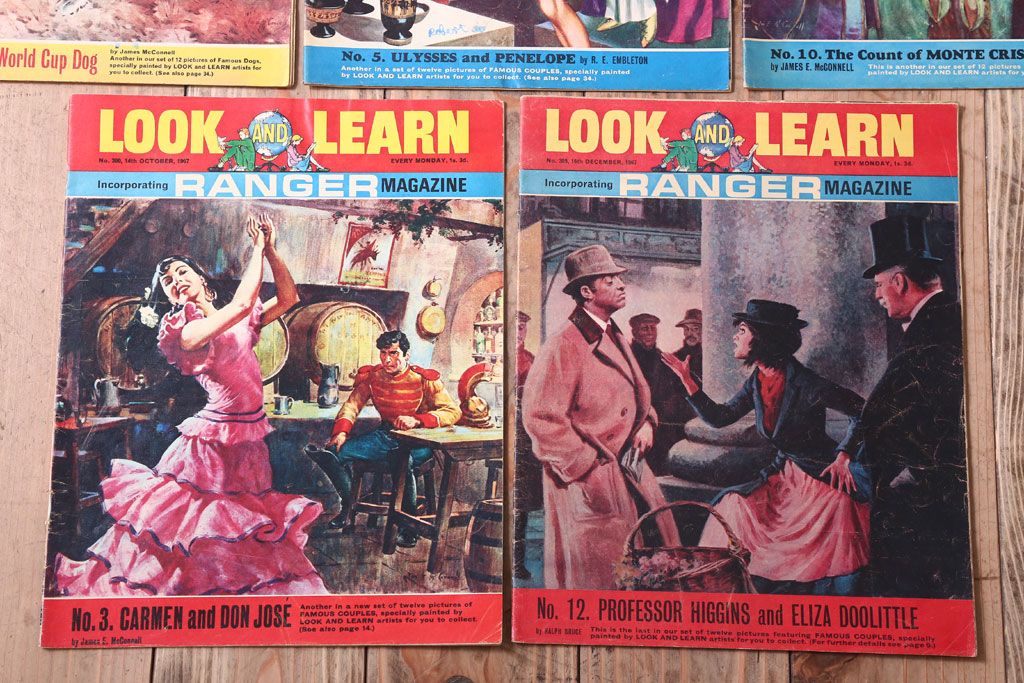 アンティーク雑貨　イギリスビンテージ　1967年　LOOK AND LEARN 児童雑誌(コミック)5冊セット(2)