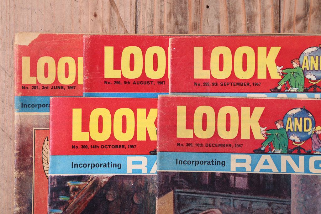 アンティーク雑貨　イギリスビンテージ　1967年　LOOK AND LEARN 児童雑誌(コミック)5冊セット(2)
