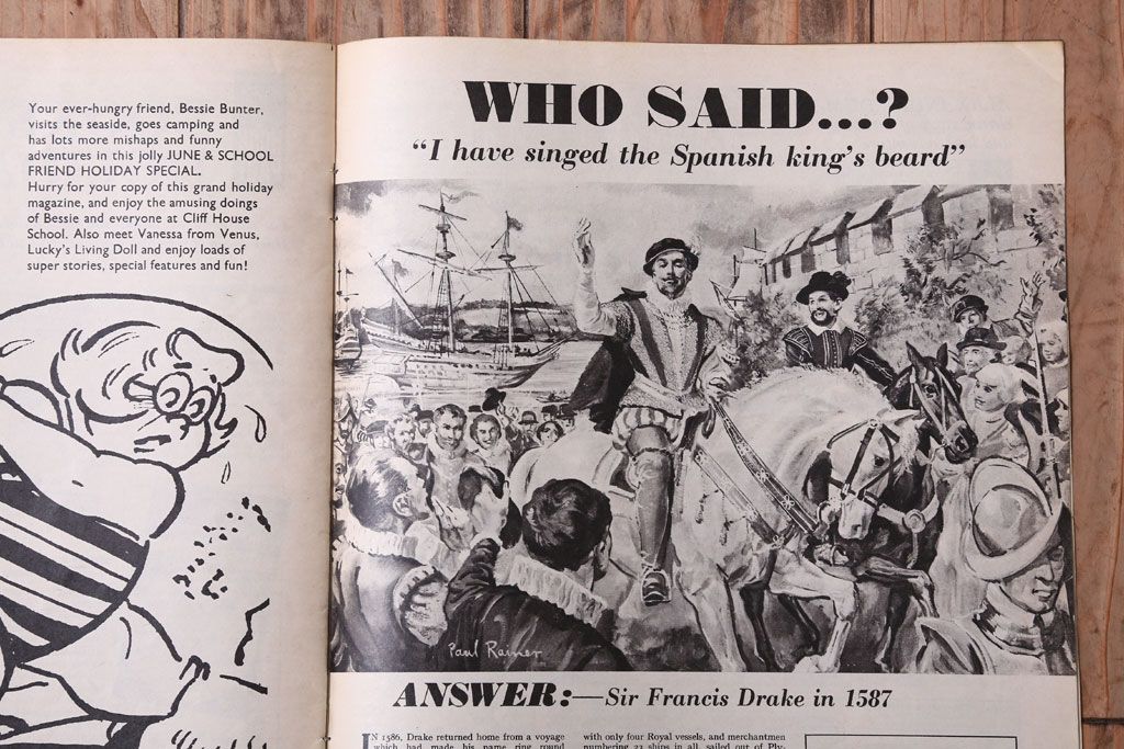 アンティーク雑貨　イギリスビンテージ　1967年　LOOK AND LEARN 児童雑誌(コミック)5冊セット(2)
