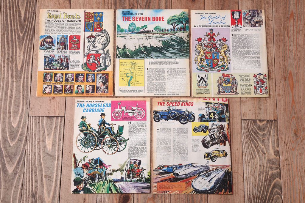 アンティーク雑貨　イギリスビンテージ　1967年　LOOK AND LEARN 児童雑誌(コミック)5冊セット(2)