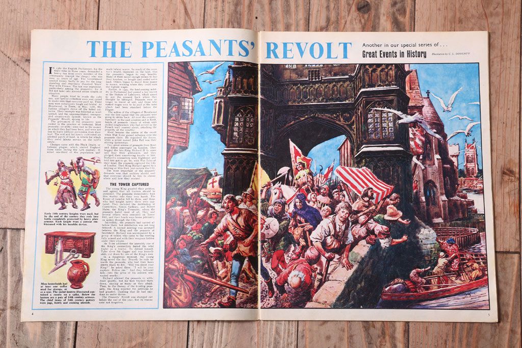 アンティーク雑貨　イギリスビンテージ　1967年　LOOK AND LEARN 児童雑誌(コミック)5冊セット(3)