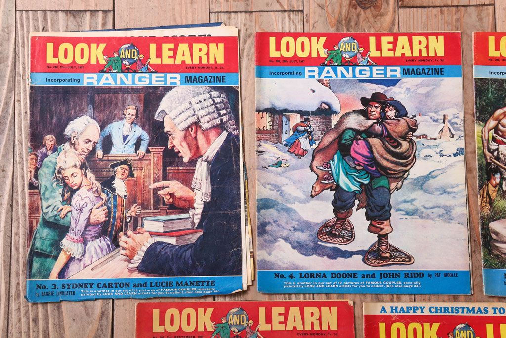 アンティーク雑貨　イギリスビンテージ　1967年　LOOK AND LEARN 児童コミック(雑誌)5冊セット