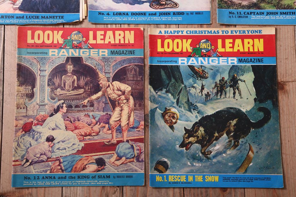 アンティーク雑貨　イギリスビンテージ　1967年　LOOK AND LEARN 児童コミック(雑誌)5冊セット