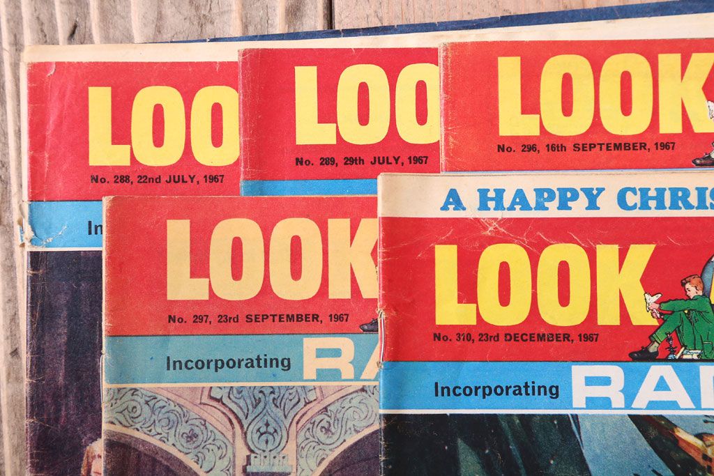 アンティーク雑貨　イギリスビンテージ　1967年　LOOK AND LEARN 児童コミック(雑誌)5冊セット