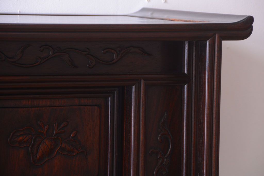 アンティーク家具　古民具・骨董　大正　上質な古作の唐木飾り棚
