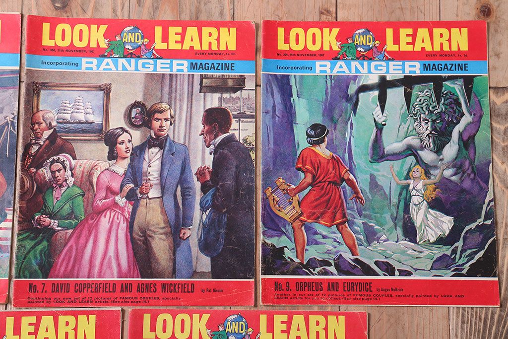 アンティーク雑貨　イギリスビンテージ　1967年　LOOK AND LEARN 児童コミック(雑誌)5冊セット(2)