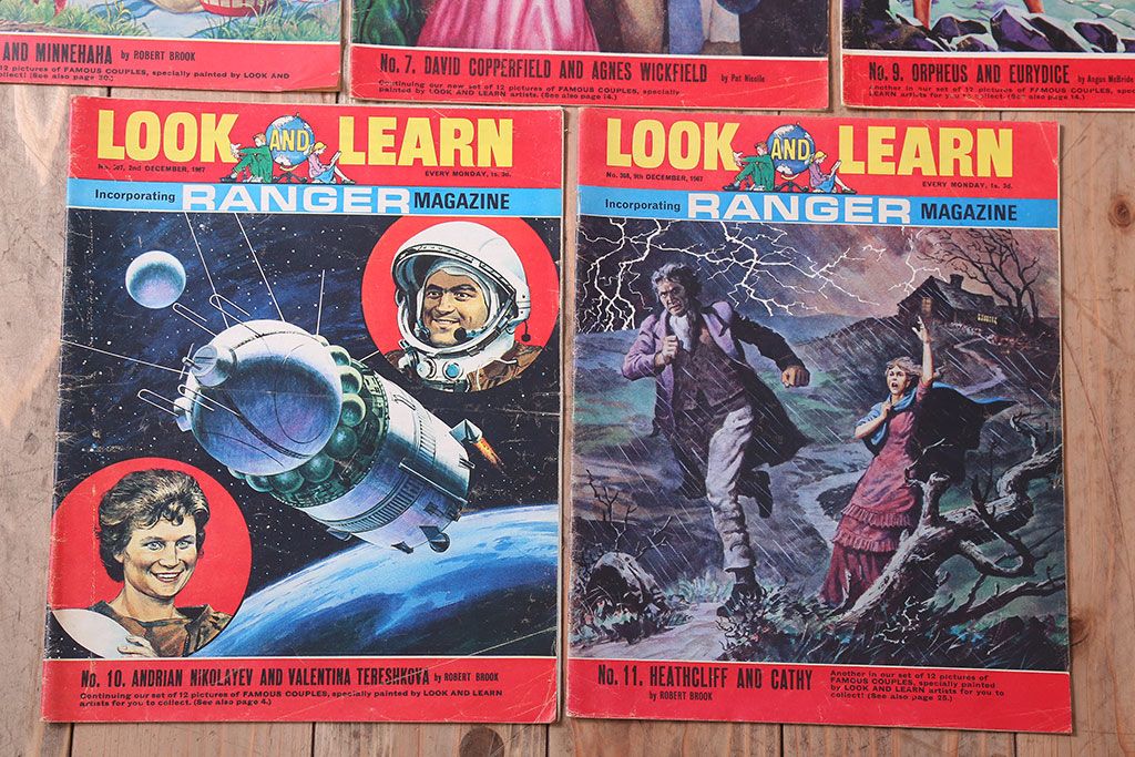 アンティーク雑貨　イギリスビンテージ　1967年　LOOK AND LEARN 児童コミック(雑誌)5冊セット(2)