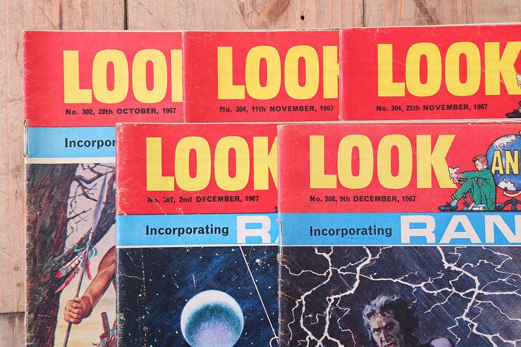 アンティーク雑貨　イギリスビンテージ　1967年　LOOK AND LEARN 児童コミック(雑誌)5冊セット(2)