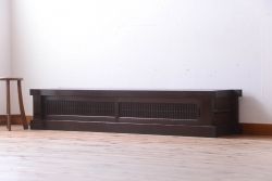 アンティーク家具　古民具・骨董　六尺　明治期　和モダンスタイル!上品な水屋箪笥ローボード(テレビ台、キャビネット、収納棚)
