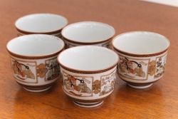 能作　黒渕朱　会席膳5客(漆器、茶道具、盆)(R-044629)