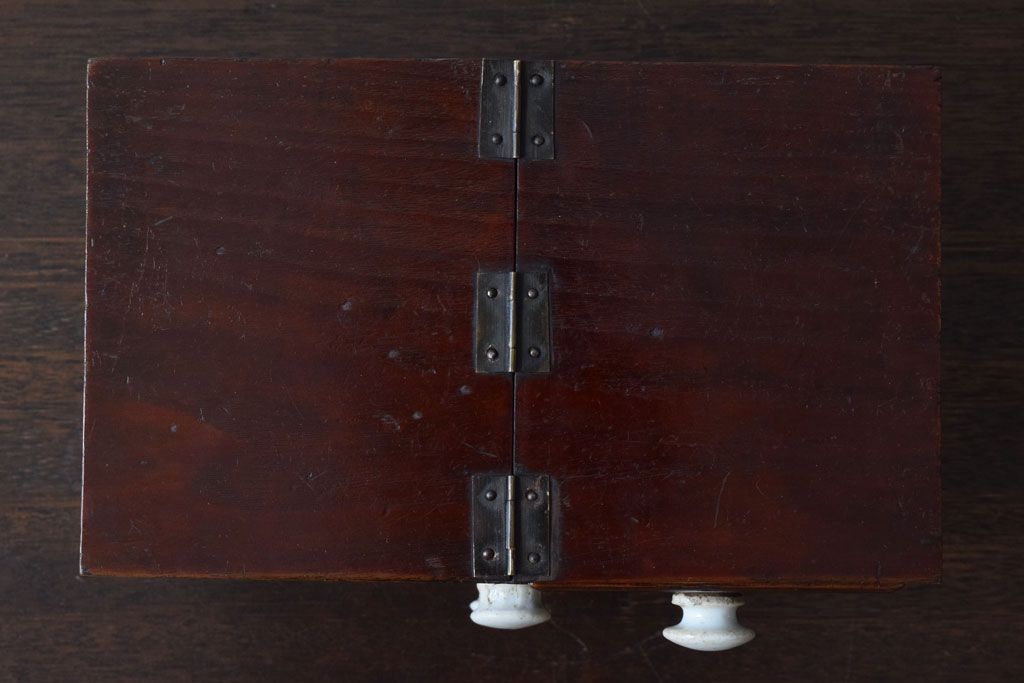 アンティーク雑貨　和製アンティーク　古い木の裁縫箱(小引き出し)
